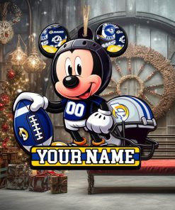 Ncaa Los Angeles Rams Mickey Mouse Ornament Personalized Your Name