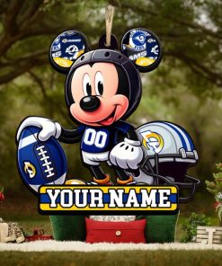 Ncaa Los Angeles Rams Mickey Mouse Ornament Personalized Your Name