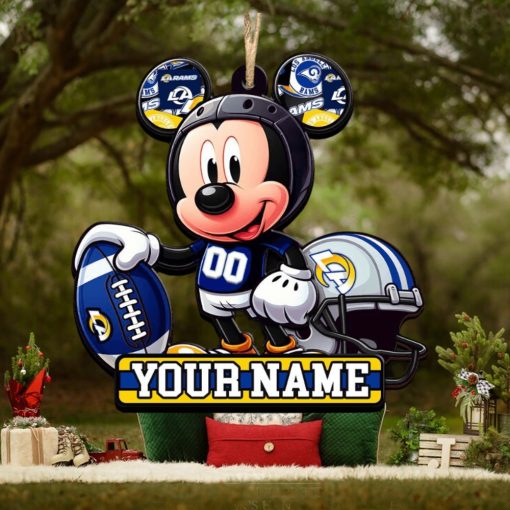 Ncaa Los Angeles Rams Mickey Mouse Ornament Personalized Your Name