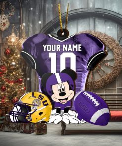 Ncaa Lsu Tigers Mickey Mouse Christmas Ornament Custom Your Name And Number