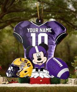 Ncaa Lsu Tigers Mickey Mouse Christmas Ornament Custom Your Name And Number