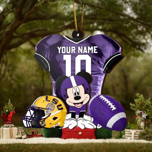 Ncaa Lsu Tigers Mickey Mouse Christmas Ornament Custom Your Name And Number