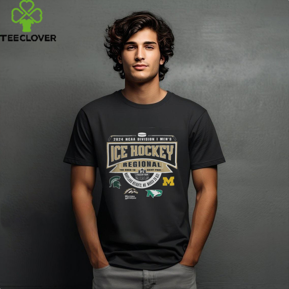 Ncaa Men's Ice Hockey Regional Maryland Heights Championship 2024 Black Official T Shirt