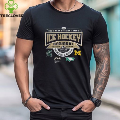 Ncaa Men's Ice Hockey Regional Maryland Heights Championship 2024 Black Official T Shirt