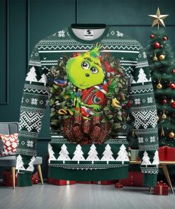 Ncaa Michigan State Spartans Grinch Hug Ugly Christmas Sweater, All Over Print Sweatshirt, Ugly Sweater, Christmas Sweaters, Hoodie, Sweater