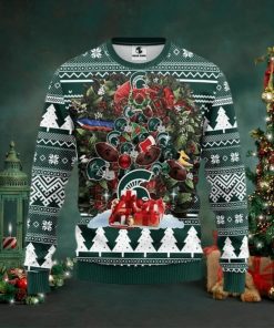 Ncaa Michigan State Spartans Tree Christmas Ugly Christmas Sweater, All Over Print Sweatshirt, Ugly Sweater, Christmas Sweaters, Hoodie, Sweater