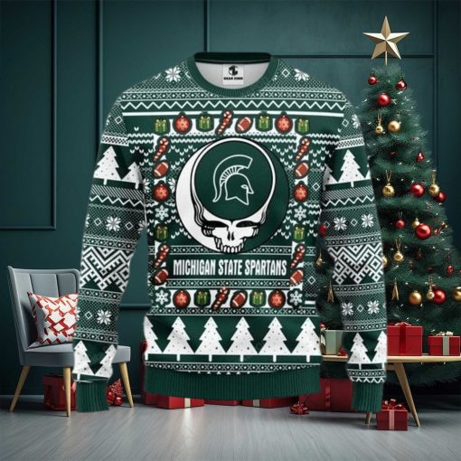 Ncaa Michigan State Spartans Ugly Christmas Sweater, All Over Print Sweatshirt, Ugly Sweater, Christmas Sweaters, Hoodie, Sweater