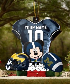 Ncaa Michigan Wolverines Mickey Mouse Christmas Ornament Custom Your Name And Number