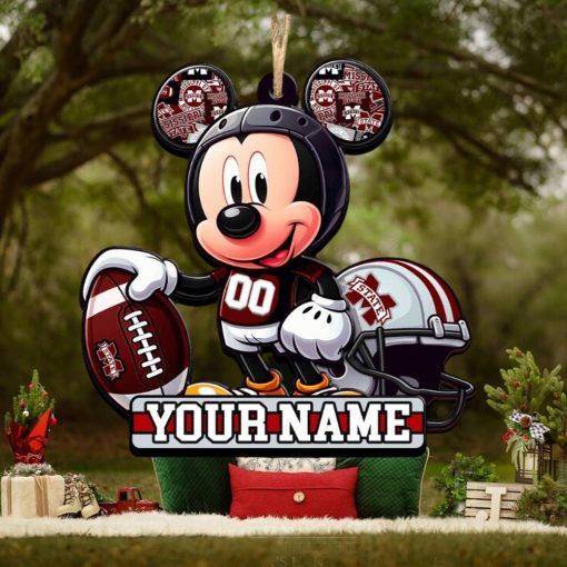 Ncaa Mississippi State Bulldogs Mickey Mouse Ornament Personalized Your Name