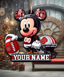 Ncaa Nc State Wolfpack Mickey Mouse Ornament Personalized Your Name