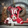 Ncaa Nebraska Cornhuskers Mickey Mouse Christmas Ornament Custom Your Name And Number