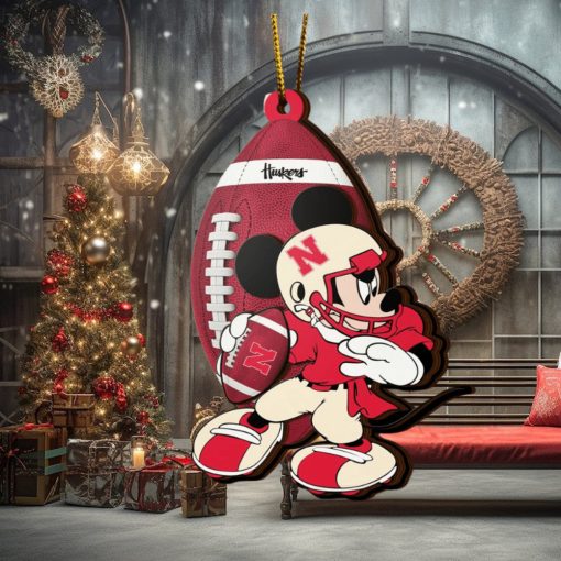 Ncaa Nebraska Cornhuskers Mickey Mouse Christmas Ornament