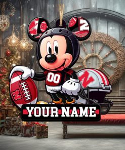 Ncaa Nebraska Cornhuskers Mickey Mouse Ornament Personalized Your Name