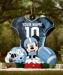 Ncaa North Carolina Tar Heels Mickey Mouse Christmas Ornament Custom Your Name And Number