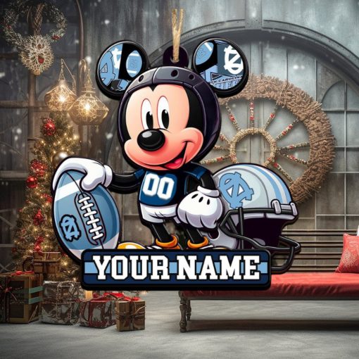 Ncaa North Carolina Tar Heels Mickey Mouse Ornament Personalized Your Name