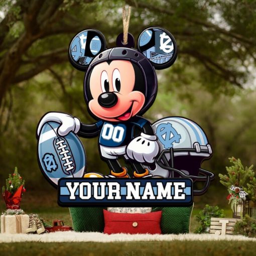 Ncaa North Carolina Tar Heels Mickey Mouse Ornament Personalized Your Name