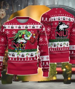 Ncaa Northern Illinois Huskies Grinch Christmas Ugly Sweater