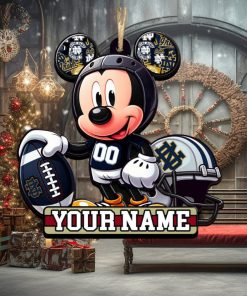 Ncaa Notre Dame Fighting Irish Mickey Mouse Ornament Personalized Your Name