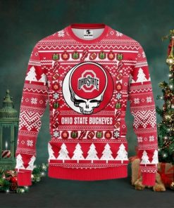 Ncaa Ohio State Buckeyes Grateful Dead Ugly Christmas Sweater, All Over Print Sweatshirt, Ugly Sweater, Christmas Sweaters, Hoodie, Sweater
