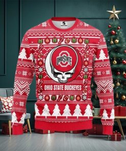 Ncaa Ohio State Buckeyes Grateful Dead Ugly Christmas Sweater, All Over Print Sweatshirt, Ugly Sweater, Christmas Sweaters, Hoodie, Sweater