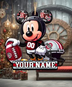 Ncaa Ohio State Buckeyes Mickey Mouse Ornament Personalized Your Name