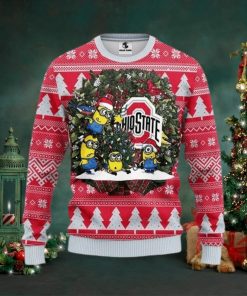 Ncaa Ohio State Buckeyes Minion Ugly Christmas Sweater, All Over Print Sweatshirt, Ugly Sweater, Christmas Sweaters, Hoodie, Sweater