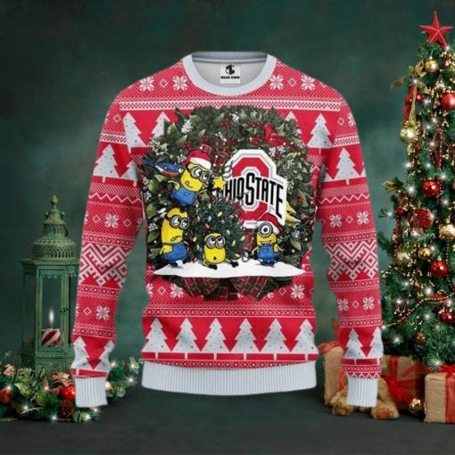 Ncaa Ohio State Buckeyes Minion Ugly Christmas Sweater, All Over Print Sweatshirt, Ugly Sweater, Christmas Sweaters, Hoodie, Sweater