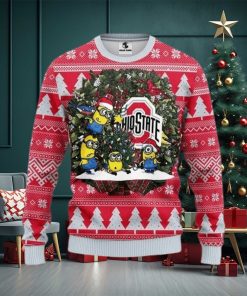 Ncaa Ohio State Buckeyes Minion Ugly Christmas Sweater, All Over Print Sweatshirt, Ugly Sweater, Christmas Sweaters, Hoodie, Sweater