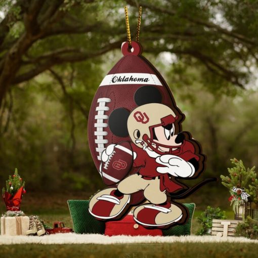 Ncaa Oklahoma Sooners Mickey Mouse Christmas Ornament