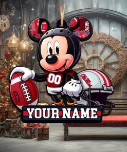 Ncaa Ole Miss Rebels Mickey Mouse Ornament Personalized Your Name