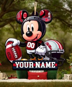 Ncaa Ole Miss Rebels Mickey Mouse Ornament Personalized Your Name