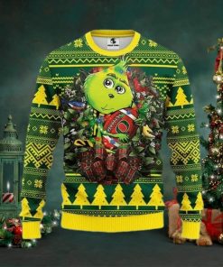 NFL San Francisco 49ers Grinch Hug Christmas Ugly 3D Sweater For