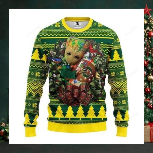 Ncaa Oregon Ducks Groot Hug Ugly Christmas Sweater, All Over Print Sweatshirt, Ugly Sweater, Christmas Sweaters, Hoodie, Sweater