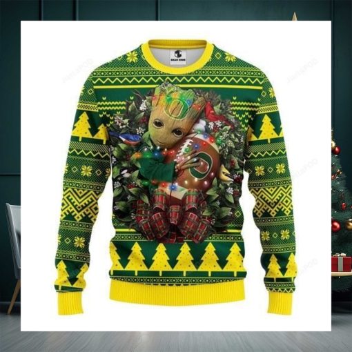 Ncaa Oregon Ducks Groot Hug Ugly Christmas Sweater, All Over Print Sweatshirt, Ugly Sweater, Christmas Sweaters, Hoodie, Sweater