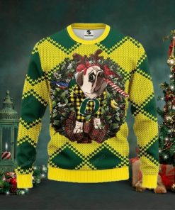 Ncaa Oregon Ducks Pug Dog Ugly Christmas Sweater, All Over Print Sweatshirt, Ugly Sweater, Christmas Sweaters, Hoodie, Sweater