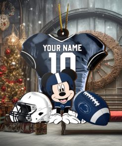 Ncaa Penn State Nittany Lions Mickey Mouse Christmas Ornament Custom Your Name And Number