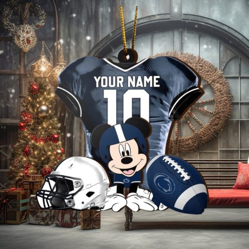 Ncaa Penn State Nittany Lions Mickey Mouse Christmas Ornament Custom Your Name And Number