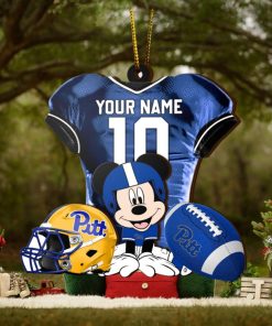 Ncaa Pittsburgh Panthers Mickey Mouse Christmas Ornament Custom Your Name And Number