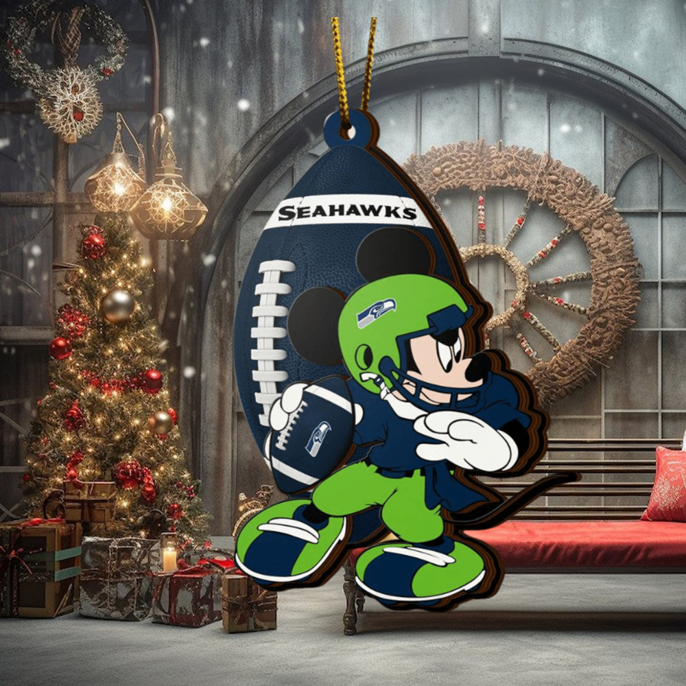 Ncaa Seattle Seahawks Mickey Mouse Christmas Ornament Ncaa Seattle Seahawks Mickey Mouse Christmas Ornament