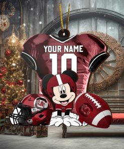 Ncaa South Carolina Gamecocks Mickey Mouse Christmas Ornament Custom Your Name And Number