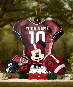 Ncaa South Carolina Gamecocks Mickey Mouse Christmas Ornament Custom Your Name And Number