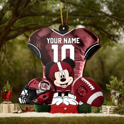 Ncaa South Carolina Gamecocks Mickey Mouse Christmas Ornament Custom Your Name And Number
