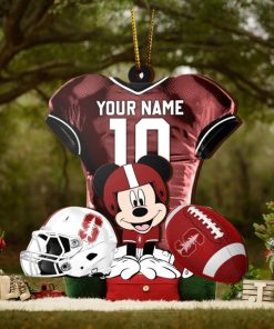 Ncaa Stanford Cardinal Mickey Mouse Christmas Ornament Custom Your Name And Number