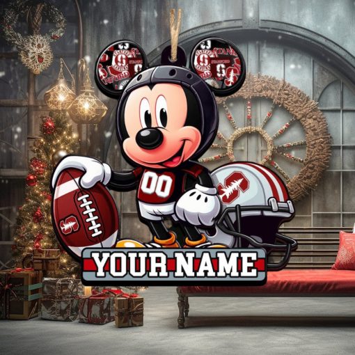 Ncaa Stanford Cardinal Mickey Mouse Ornament Personalized Your Name