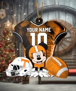 Ncaa Tennessee Volunteers Mickey Mouse Christmas Ornament Custom Your Name And Number