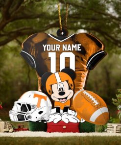 Ncaa Tennessee Volunteers Mickey Mouse Christmas Ornament Custom Your Name And Number