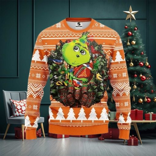 Ncaa Texas Longhorns Grinch Hug Ugly Christmas Sweater, All Over Print Sweatshirt, Ugly Sweater, Christmas Sweaters, Hoodie, Sweater