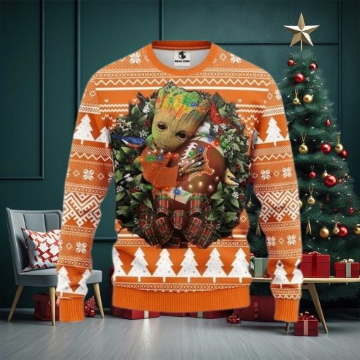 Ncaa Texas Longhorns Groot Hug Ugly Christmas Sweater, All Over Print Sweatshirt, Ugly Sweater, Christmas Sweaters, Hoodie, Sweater