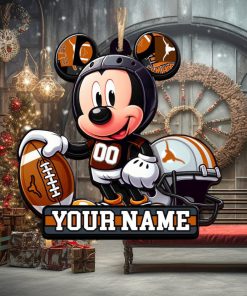 Ncaa Texas Longhorns Mickey Mouse Ornament Personalized Your Name