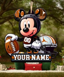 Ncaa Texas Longhorns Mickey Mouse Ornament Personalized Your Name